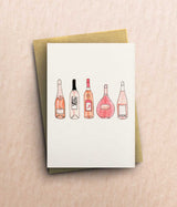 Rosé Wine Bottles Card