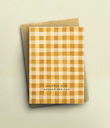 Yellow Gingham Birthday Card