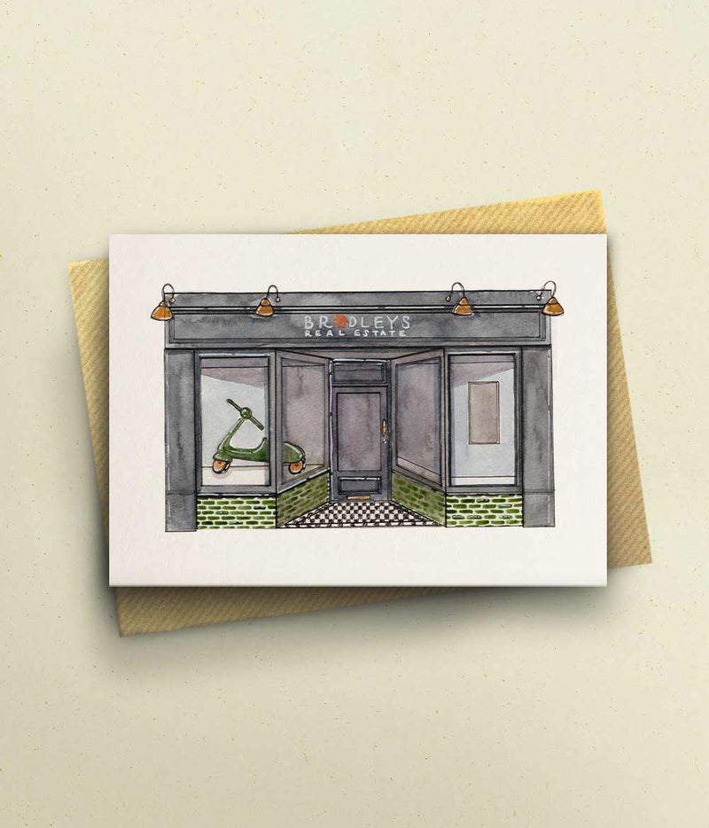 Custom Watercolour House Card - A6 - bytillyillustration