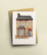 Custom Watercolour House Card - A6 - bytillyillustration