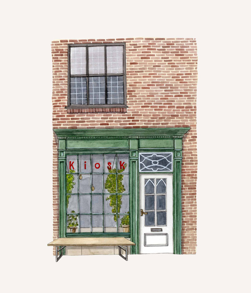 Custom Watercolour House Illustration - A3 - bytillyillustration