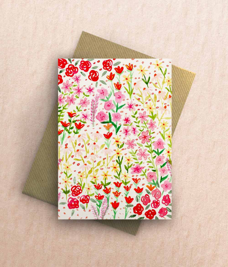 Ditsy Floral Card - A6 - bytillyillustration