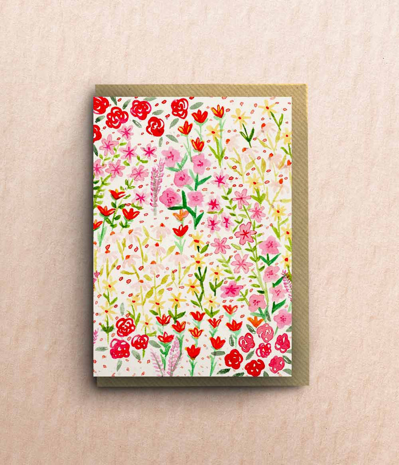 Ditsy Floral Card - A6 - bytillyillustration