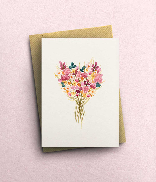 Floral Bouquet Card - A6 - bytillyillustration