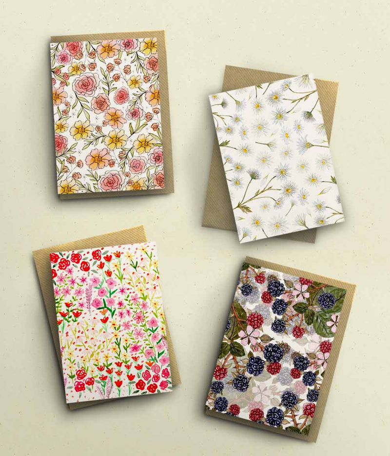 Cards Multipack Floral Cards Multipack – bytillyillustration