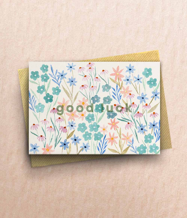 Floral Good Luck Card - A6 - bytillyillustration