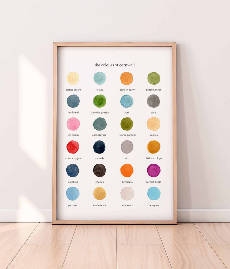 The Colours of Cornwall Print - A2 - bytillyillustration