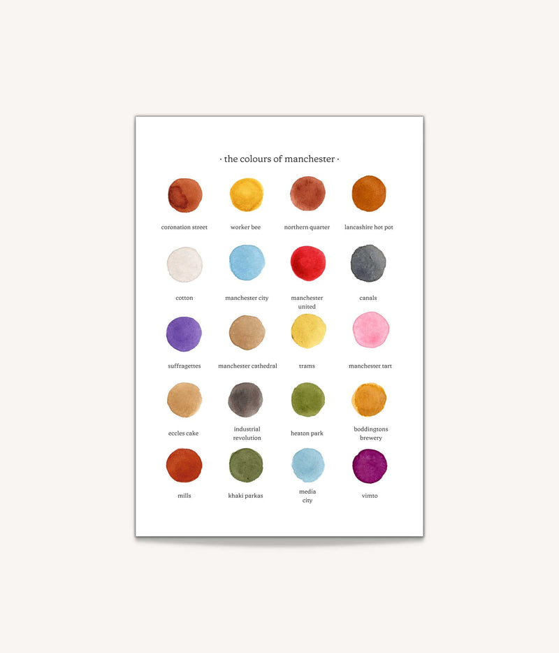 The Colours of Manchester Print - A2 - bytillyillustration